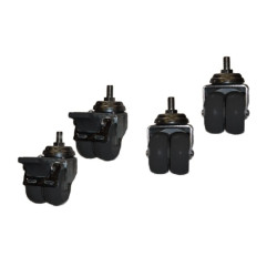 Ролики Canovate, нагрузка до 1000 кг, для шкафов и стоек, цвет: чёрный, 4 шт. в комплекте