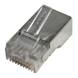 Вилка AMP, RJ45(8p8c), кат. 3, экр., для кабеля, цвет: прозрачный