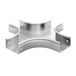 Разветвитель Ostec, Х-образн., плавн., неперфорированный, 90 град, для металлических лотков, 200х50х500 (ШхВхД), толщина: 0,7 мм, сталь, м. Сендзимира