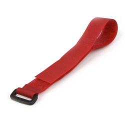 Стяжки кабельные на липучке Hyperline, открываемые, 20х290 мм, цвет: красный