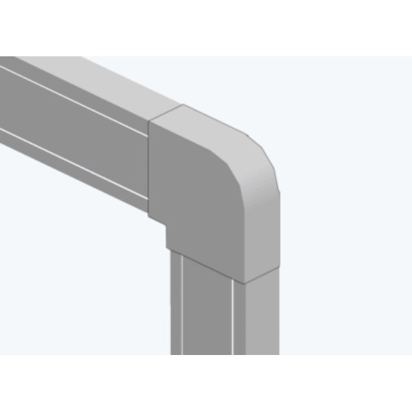 Плоский угол Efapel Серия 10, 90 град для мини-канала, 110х34, цвет: белый