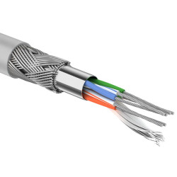 Кабель интерфейсный промышленный Rexant, SF/UTP, 3 пар., кат. 5е, PVC, 305м, бухта, внутри зданий, цвет: серый, D 6,5