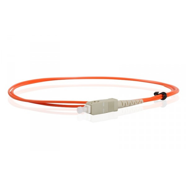 Предоконцованные волокна (pigtail) Hyperline, SC (MM), OM4 50/125, 1м, бежевый хвостовик, цвет: оранжевый