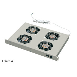 Вентиляторный модуль Zpas, 19, 45U, 482х350 (ШхГ), вентиляторов: 4, 34 дБ, для шкафов, цвет: серый