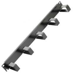 Организатор коммутационных шнуров Schneider Electric, 1HU, 110х100х40 (ШхГхВ), кольцевого типа, для шкафов глубиной 800мм, цвет: чёрный