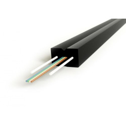 Кабель волоконно-оптический Hyperline, Zip-cord, 8хОВ, SMF-28 9/125мм, LSZH, d 4,5, 1м, цвет: чёрный