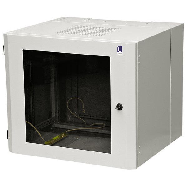 Шкаф телекоммуникационный настенный Zpas SW, 19, 10U, 515х600х540 (ВхШхГ), дверь: стекло, откидной, цвет: серый