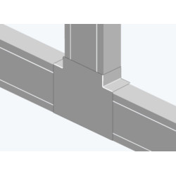 Т-образный отвод Efapel Серия 10, боковой, для мини-канала, 110х50, цвет: белый