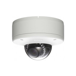 Сетевая IP видеокамера Sony, купольная, помещение/улица, матрица 1/3, ИК-фильтр, цв:0,5 лк, цвет: белый, (SNC-DH160)
