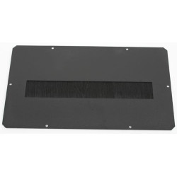 Заглушка Zpas, неперфорированная, с щеточным вводом, 250х420 мм, для шкафов Zpas, сталь, 1 шт, цвет: чёрный