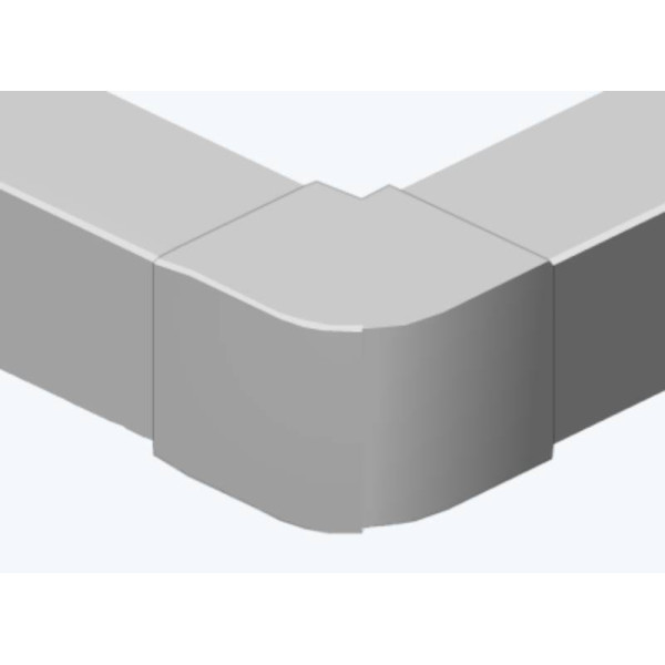 Изменяемый угол Efapel Серия 13, внешний для магистрального короба, глубина: 40, h=80, цвет: белый