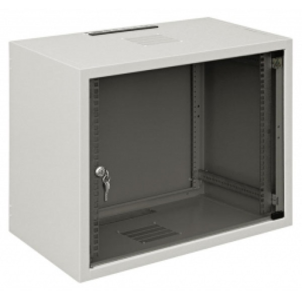Шкаф телекоммуникационный настенный Zpas SJK, 19, 4U, 230х515х300 (ВхШхГ), дверь: стекло, сварной, цвет: серый