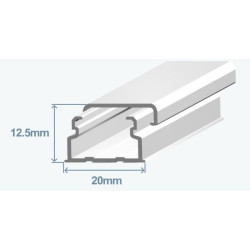 Мини-канал Efapel Серия 10 20х12,5, без перегородок, белый