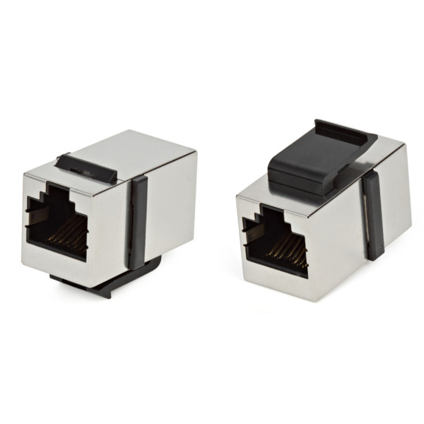 Проходной адаптер (coupler) Hyperline, RJ45(8p8c), кат. 5e, экр., цвет: белый