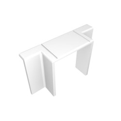 Т-образный отвод Efapel Серия 16, фронтальный для кабель-канала, 155х50, цвет: белый