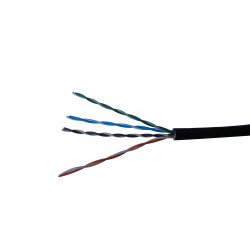 Кабель витая пара BNH, U/UTP, 4 пар., кат. 5e, 100МГц, D 6,5 мм , AWG24, PE, 500м, катушка, цвет: чёрный