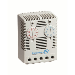 Терморегулятор двойной Pfannenberg, Ш: 80мм, на DIN-рейку, для шкафов ШТВ ЦМО, 230V
