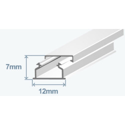 Мини-канал Efapel Серия 10 12х7, без перегородок, белый