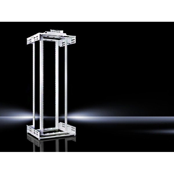 Стойка открытая 19 Rittal TE7000, серверная, 42U, 600х1000х2000 (ШхГхВ), глубина-745 мм, двухрамная, цвет: серый