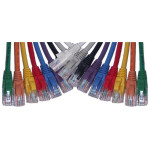 Шнур коммутационный Hyperline, экранированный, RJ45/RJ45, кат. 5е, PVC, 5м, красный, (PC-LPM-STP-RJ45-RJ45-C5e-5M-RD)