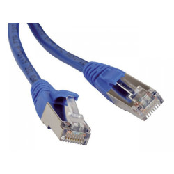Шнур коммутационный Siemon, экранированный, RJ45/RJ45, кат. 5е, LSZH, 1м, синий, (MC5S-01M-06LB)
