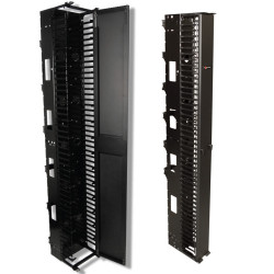 Организатор коммутационных шнуров Siemon, 5HU, 152х152х210 (ШхГхВ), перфорированный с крышкой, для шкафов, цвет: чёрный