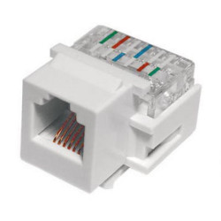 Проходной адаптер (coupler) Hyperline, RJ12(6p6c), кат. 2, цвет: белый