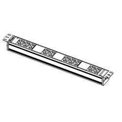 Блок силовых розеток Rem Rem-10, горизонтальный, IEC 60320 C13 х 10, вход IEC 320 C14, 1U, 484х45х45 (ШхГхВ), 10А, фильтр защиты+индикатор, чёрный, без шнура