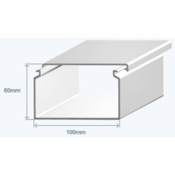 Магистральный короб Efapel Серия 13 100x60, без перегородок, белый