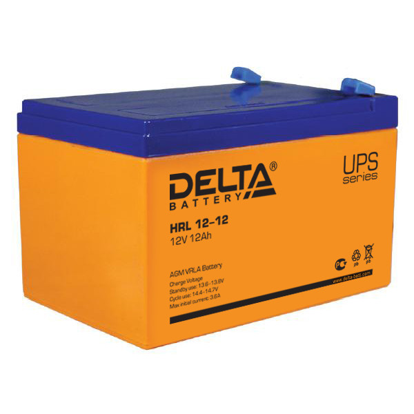 Купить Аккумулятор для ИБП Delta Battery HRL, 98х151х101 (ШхГхВ), необслуживаемый электролитный, цвет: жёлтый, (HRL 12-12) Аккумулятор для ИБП Delta Battery HRL, 98х151х101 (ШхГхВ), необслуживаемый электролитный, цвет: жёлтый, (HRL 12-12)