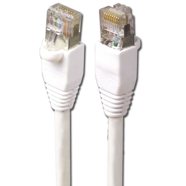 Шнур коммутационный Siemon, экранированный, RJ45/RJ45, кат. 5е, LSZH, 3м, белый, (MC5S-03M-02LB)