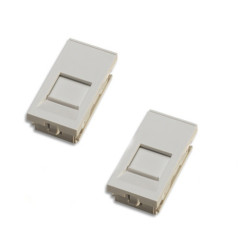 Лицевая панель розеточная Nexans LANmark, 1х snap-in, LJ6C, 25x38.5, плоская, цвет: белый