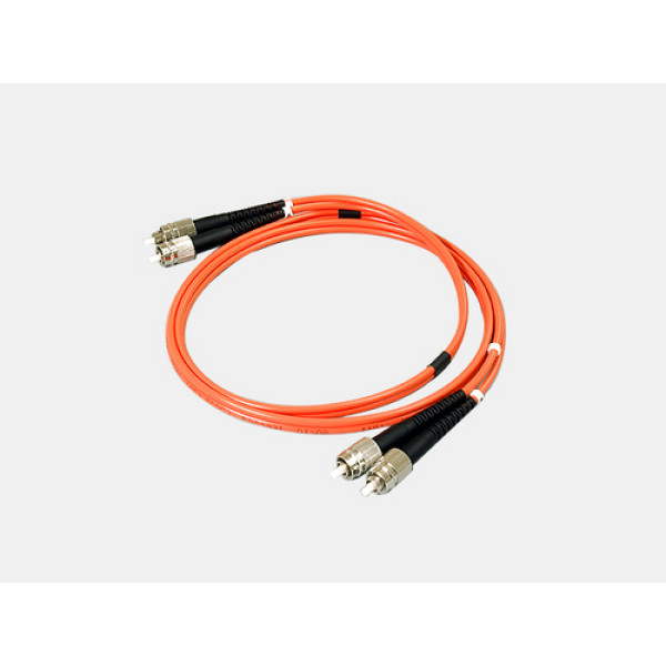 Коммутационный шнур оптический NTSS Tight Buffer, Duplex FC/FC, OM1 62,5/125, PVC, 5м, чёрный хвостовик, цвет: оранжевый