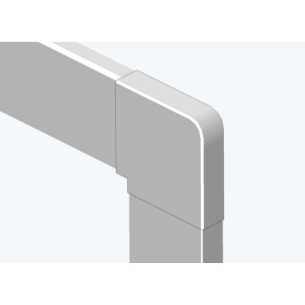 Плоский угол Efapel Серия 10, 90 град для мини-канала, 40х16, цвет: белый