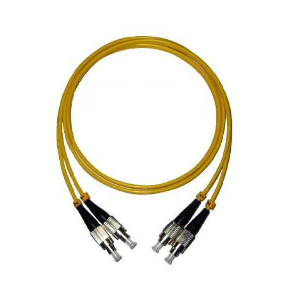 Коммутационный шнур оптический NTSS Tight Buffer, Duplex FC/FC, OS2 9/125, PVC, 2м, цвет: жёлтый
