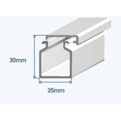 Магистральный короб Efapel Серия 13 25х30, без перегородок, белый