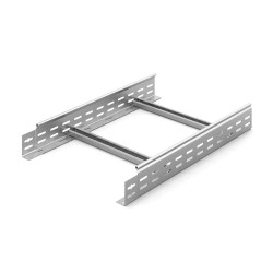 Лестничный лоток DKC, трубчатый борт, стандартный, перфорированный, 500х100х3000 (ШхВхД), толщина: 1,5 мм, сталь, горячий цинк