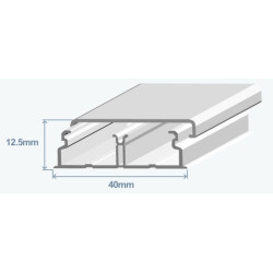 Мини-канал Efapel Серия 10 40х12,5, с самоклеющейся основой, перегородок 1, белый
