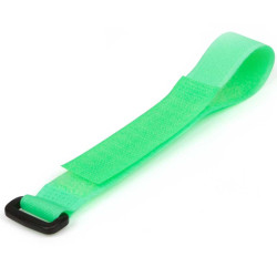 Стяжки кабельные на липучке Hyperline, открываемые, 20х290 мм, цвет: зеленый
