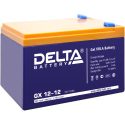 Аккумулятор для ИБП Delta Battery GX, 95х151х101 (ШхГхВ), необслуживаемый электролитный, цвет: синий, (GX 12-12)