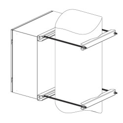 Комплект крепления Elbox, на столб, 600 мм, для шкафов ШТВ-Н, EMW, нагрузка до 150 кг, сталь