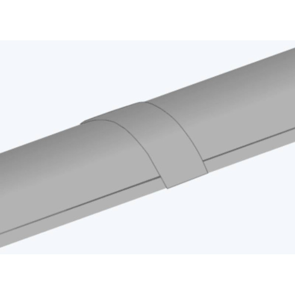 Накладка на стык Efapel Серия 10 для напольного короба, ширина: 75, h=17, цвет: серый