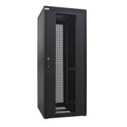 Шкаф серверный напольный Zpas SZB SEI, IP20, 24U, 1303х600х1000 (ВхШхГ), дверь: перфорация, задняя дверь: перфорация, разборный, цвет: чёрный, (WZ-SZBSEI-014-6I11-11-0000-2-161)