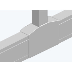 Т-образный отвод Efapel Серия 10, боковой для мини-канала, 110х50, цвет: белый