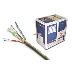 Кабель витая пара Nexans LANconnect/LANmark-5, F1/UTP, 4 пар., кат. 5e, 155МГц, D 6,2 мм , AWG24, PVC, 1000м, катушка, цвет: серый