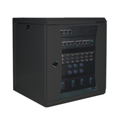 Шкаф телекоммуникационный настенный Canovate SOHO, 10, 6U, 350х350х310 (ВхШхГ), дверь: стекло, сварной, цвет: чёрный