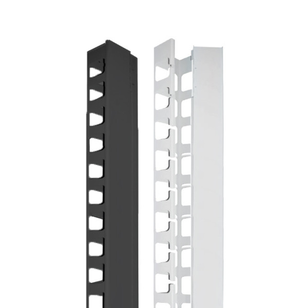 Организатор коммутационных шнуров Canovate, 19, 47HU, 100х92 (ШхГ), вертикальный, для шкафов, цвет: чёрный
