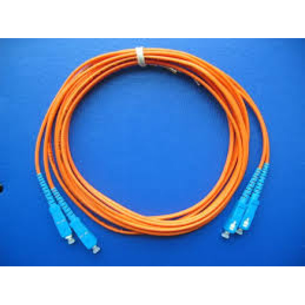 Коммутационный шнур оптический NTSS Tight Buffer, Duplex SC/SC, OM1 62,5/125, PVC, 2м, чёрный хвостовик, цвет: оранжевый