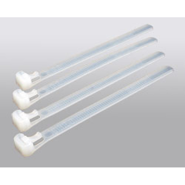 Стяжки кабельные Hyperline, открываемые, 7,6х120 мм, 100 шт, цвет: белый