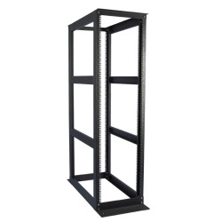 Стойка открытая 19 Hyperline, серверная, 30U, 550х600х1485 (ШхГхВ), двухрамная, цвет: чёрный